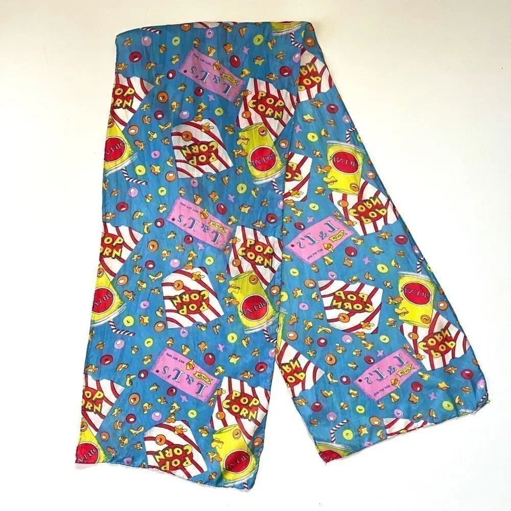 Vintage Pure Silk Novelty Scarf